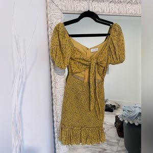 SABO SKIRT FLORAL TIEUP DRESS